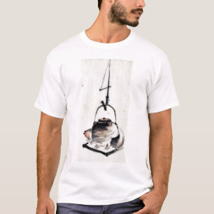 アナグマのやかんの浮世絵 Tシャツ