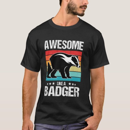 アナグマのようにすごいアナグマ Tシャツ (正面)