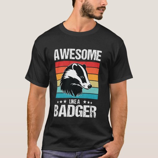 アナグマのようにすごいアナグマ Tシャツ (正面)