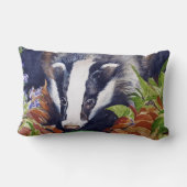 アナグマのクッションの元の動物の芸術 ランバークッション (裏面)