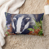 アナグマのクッションの元の動物の芸術 ランバークッション (ブランケット)