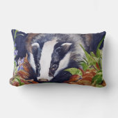 アナグマのクッションの元の動物の芸術 ランバークッション (正面)