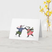 アナグマのケルピー・ブランク・グリーティングカード カード (黄色い花)