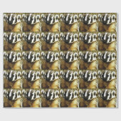 アナグマのストライブ柄 ラッピングペーパー (フラット)