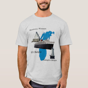 アナグマのミシガン湖のワイシャツ Tシャツ