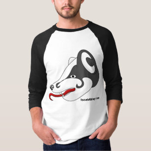 アナグマのロゴ、IscahAbbey.com Tシャツ