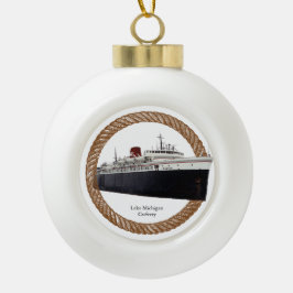 アナグマのロープボールまたはスノーフレークオーナメント セラミックボールオーナメント