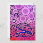 アナグマの殻の下に泡立つモザイクアート 招待状 (裏面)