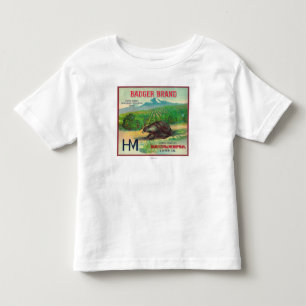 アナグマオレンジLabelExeter、カリフォルニア トドラーTシャツ