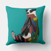 アナグマターコイズ クッション (裏面)