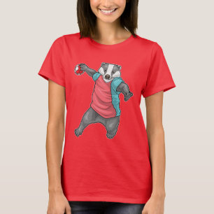 アナグマハンドボール選手 Tシャツ