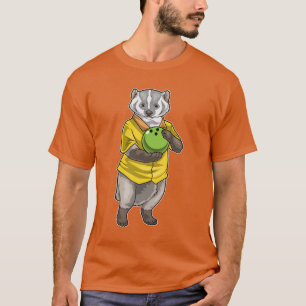 アナグマボウリングボウリングボール Tシャツ