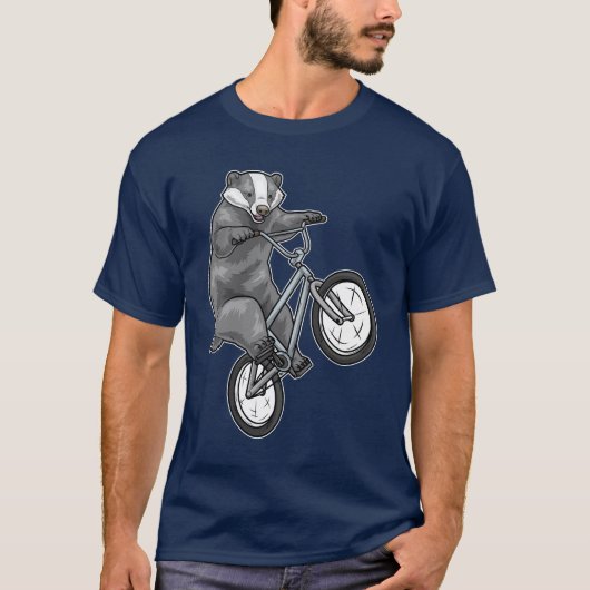 アナグマ自転車 Tシャツ (正面)