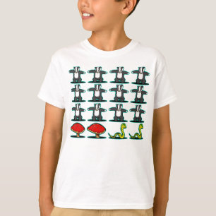 アナグマ、アナグマ、アナグマ、きのこ、ohヘビ! tシャツ