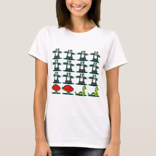 アナグマ、アナグマ、アナグマ、きのこ、ohヘビ! tシャツ