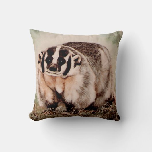 アナグマ クッション (正面)