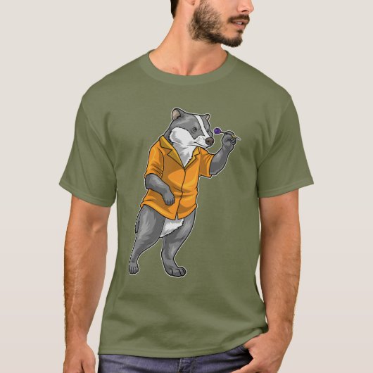 アナグマ ダーツ 矢 Tシャツ (正面)