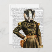 アナグマ ポストカード (正面/裏面)