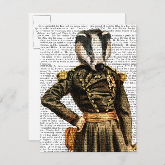 アナグマ ポストカード (正面/裏面)