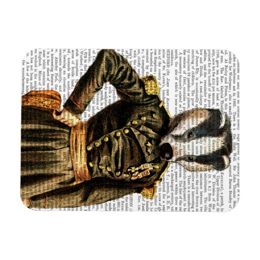 アナグマ マグネット (横)