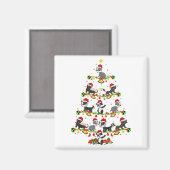 アナグマ ライツ クリスマス サンタ アナグマ クリスマスツリー マグネット (正面/裏面)