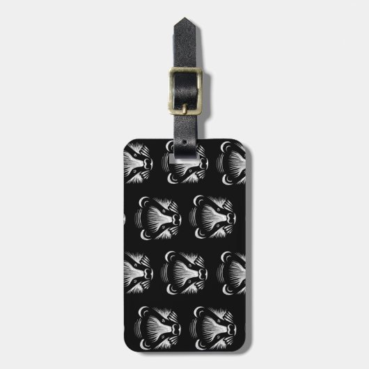 アナグマ ラゲッジタグ (正面縦)