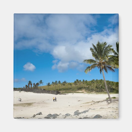 アナケナ、ラパヌイ、チリ、イースター島 マグネット (正面)