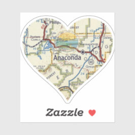 アナコンダモンタナヴィンテージの地図 シール