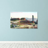 アナコンダ&ネバースウェット鉱山の航空写真 キャンバスプリント (インサイチュ (ウッドフロア))