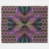 アナスタシア蝶28 フリースブランケット (正面(横))