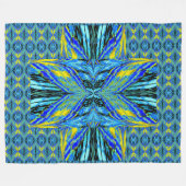 アナスタシア蝶39 フリースブランケット (正面(横))