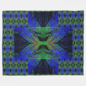 アナスタシア蝶42 フリースブランケット (正面(横))