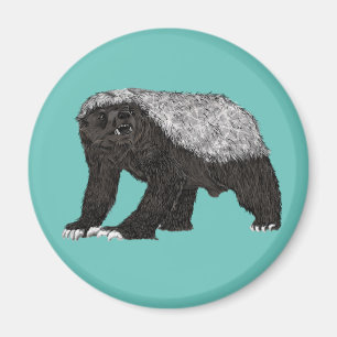 アナダミアナグマの扱いにく姿勢動物芸術 マグネット