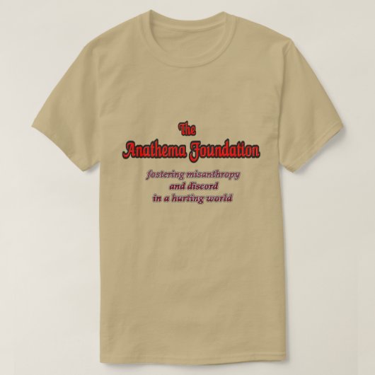 アナテマ財団 Tシャツ (デザイン正面)
