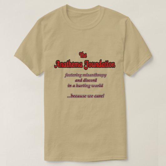 アナテマ財団 Tシャツ (デザイン正面)