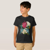 アナトミカルハートと花のドクターバレンタイン Tシャツ (正面フル)