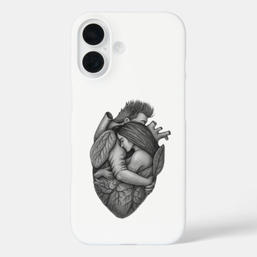 アナトミカルハートカップルスケッチiPhoneケース Case-Mate iPhoneケース (裏面)