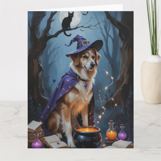 アナトリアお洒落シェパード絵を描ハロウィン カード (正面)