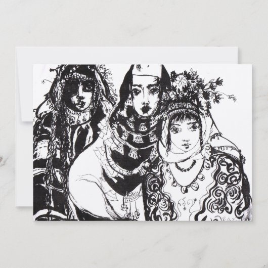 アナトリアの女の子赤い黒のフローラ渦巻きモノグラム (正面)