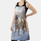 アナトリアの羊飼いが雪のクリスマスを過ごす エプロン (インサイチュ)