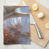 アナトリアの羊飼いが雪のクリスマスを過ごす キッチンタオル (四つ折り)