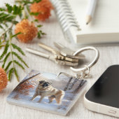 アナトリアの羊飼いが雪のクリスマスを過ごす キーホルダー (正面右)