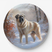 アナトリアの羊飼いが雪のクリスマスを過ごす ペーパープレート (正面)