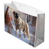 アナトリアの羊飼いが雪のクリスマスを過ごす ラージペーパーバッグ (裏面アングル)