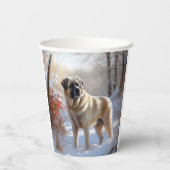 アナトリアの羊飼いが雪のクリスマスを過ごす 紙コップ (裏面)