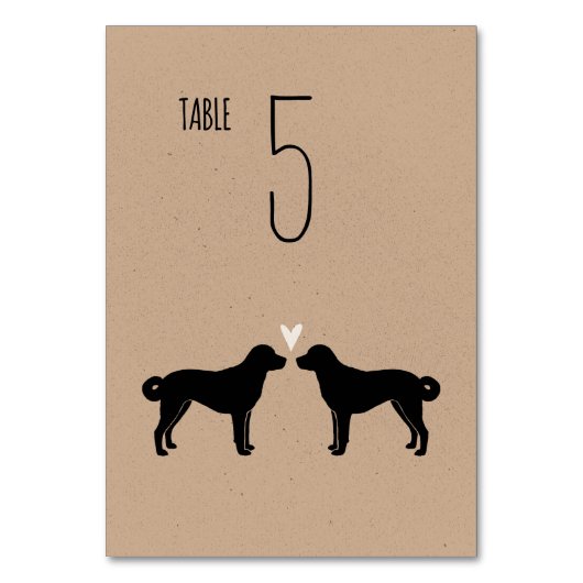 アナトリアの羊飼い犬の結婚披露宴 テーブルナンバー (正面)