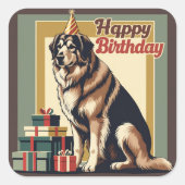 アナトリアカラフル羊飼い犬 スクエアシール (正面)