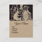 アナトリアンガールズスケッチブラックブラウンクラフト紙 名刺 (正面)