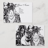 アナトリアンガールズ白黒インクスケッチ 名刺 (正面/裏面)