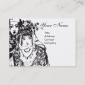 アナトリアンガールズ白黒インクスケッチ 名刺 (正面)